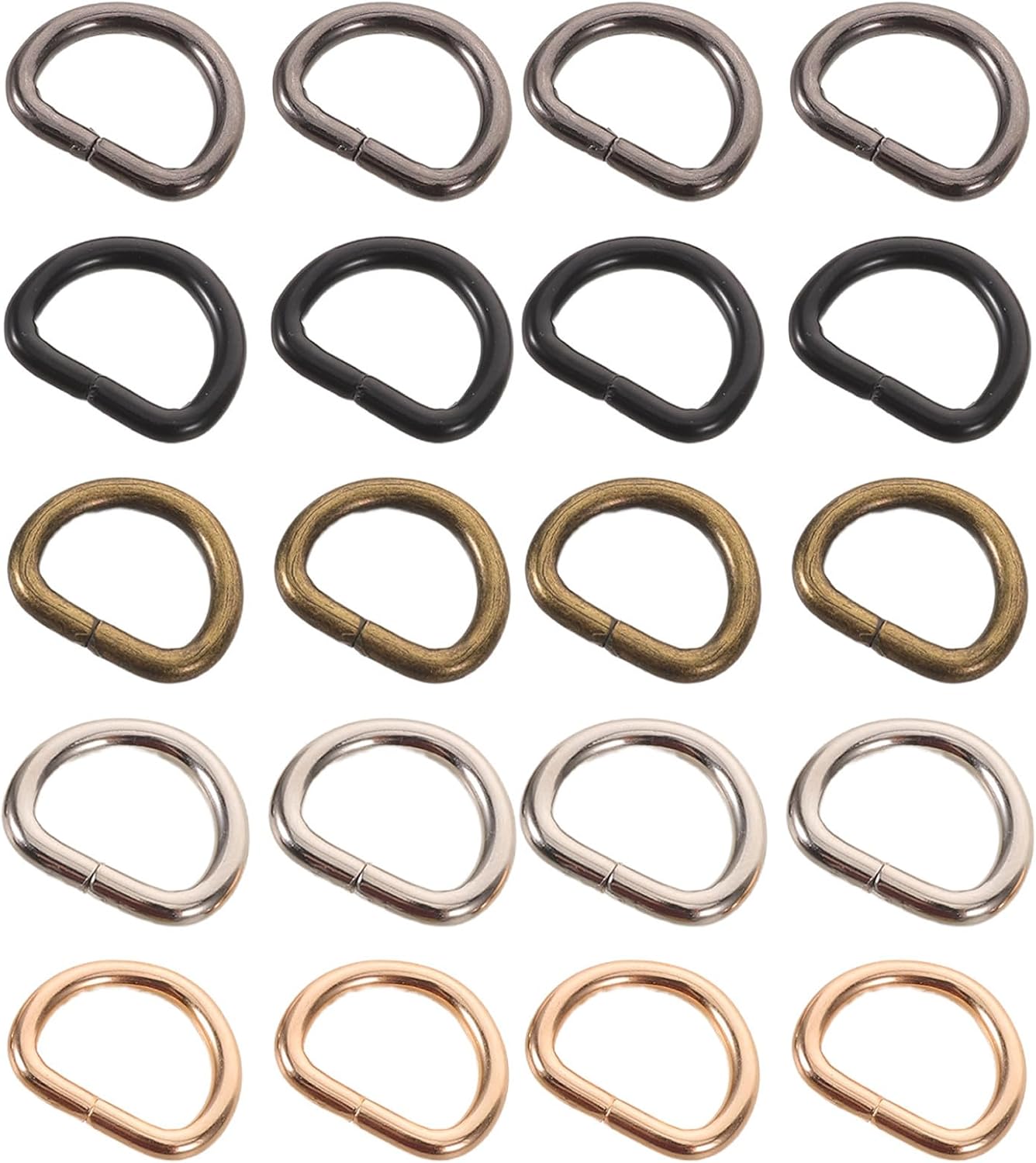 Semi Circular D Ring Buckles 150pcs for Tote Bags and Leather Sewing