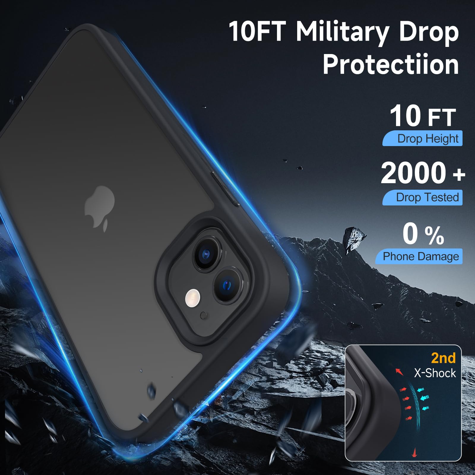 Mootobo for iPhone 11 Case Built-in 2 HD Screen Protectors and HD Lens Protector - Image 4