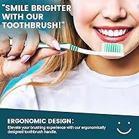 Vista 5 de Navona 30 PCS Premium Individually Wrapped Bulk Toothbrush Pack, Disposable Toothbrushes, Kids Toothbrush, Medium Soft Bristle Toothbrushes
