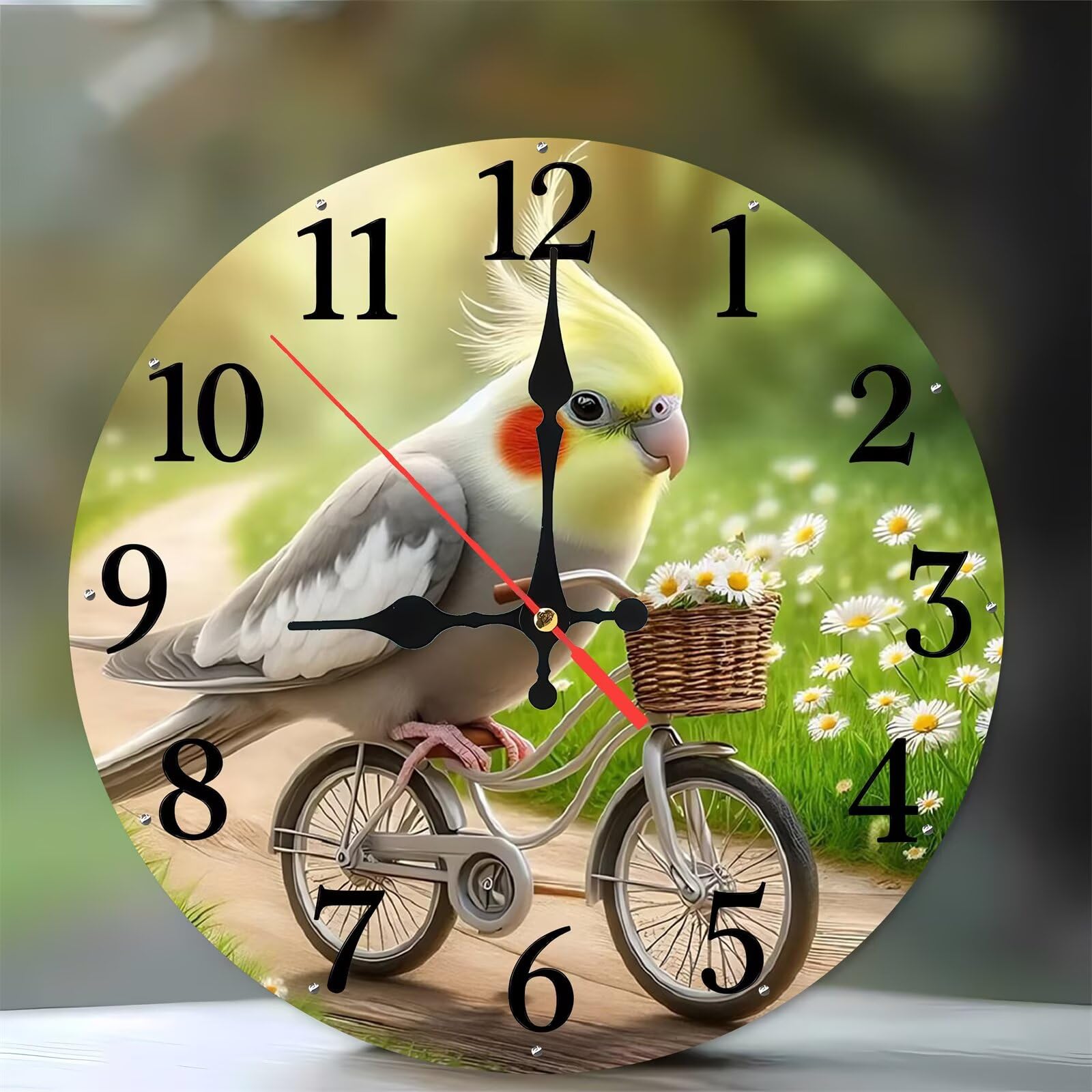 Horloge murale bois moderne silencieuse pour cuisine et chambre 35cm
