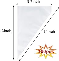 Vista 2 de Bolsas de tubería, bolsas de pastelería de 14 pulgadas, 100 piezas, bolsas de glaseado desechables para suministros de decoración