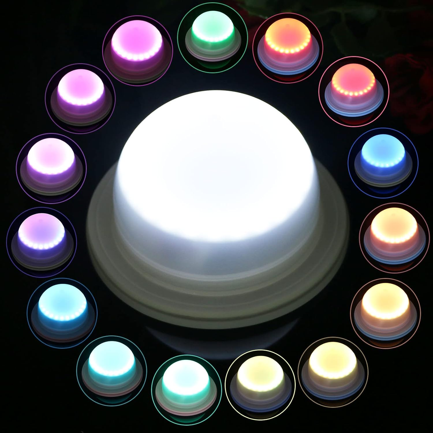 Under Table Light for Parties, Cocktail Table Lighting for Wedding with Remote, Rechargeable Uplighting for Coffee Table, Events, Reception, Furniture