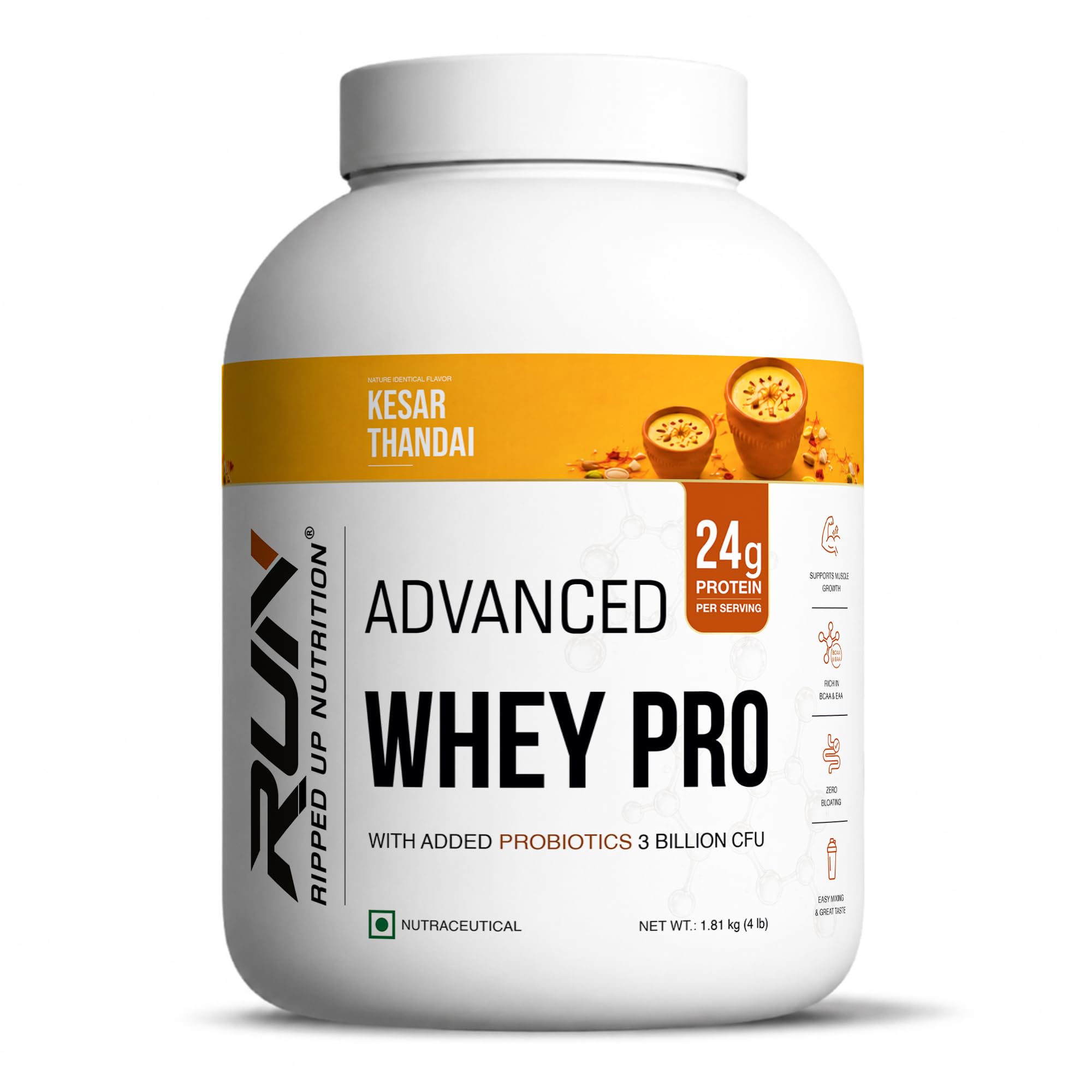 Ripped Up Nutrition- Whey Pro (TRUSTIFIED) - 24GM Protein - 0GM Sugar- Low Carbs Supplements Powder, Digestive Enzimes (1.81 kg (4LBS), Rich Chocolate) — Amazon image 8