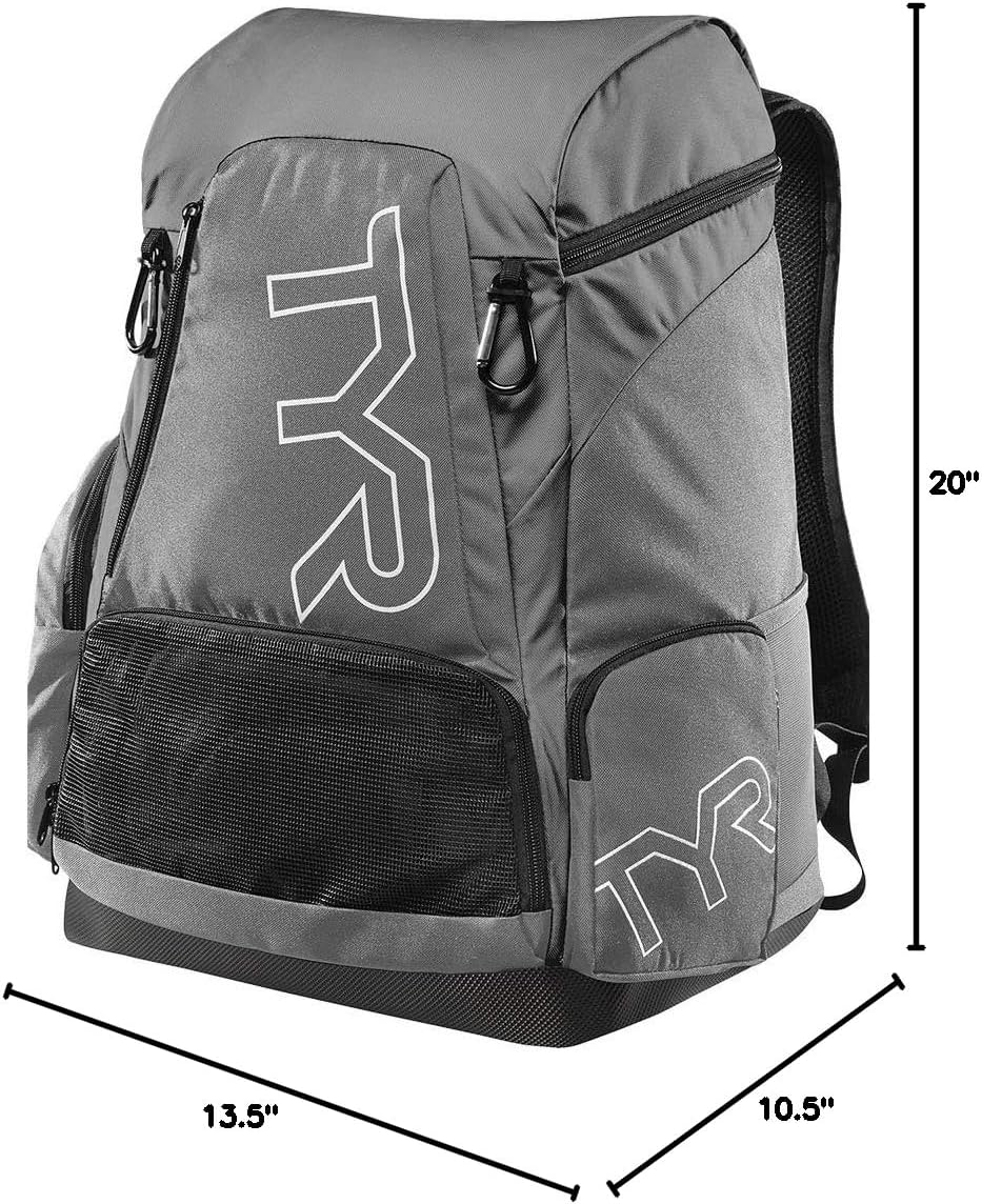 TYR Alliance Backpack - Wet/Dry Athletic Gym and Pool Bag for Men and Women - Separate Wet/Dry Compartments, 45L Capacity, Ergonomic, Water-Resistant - Available in Team Colors
