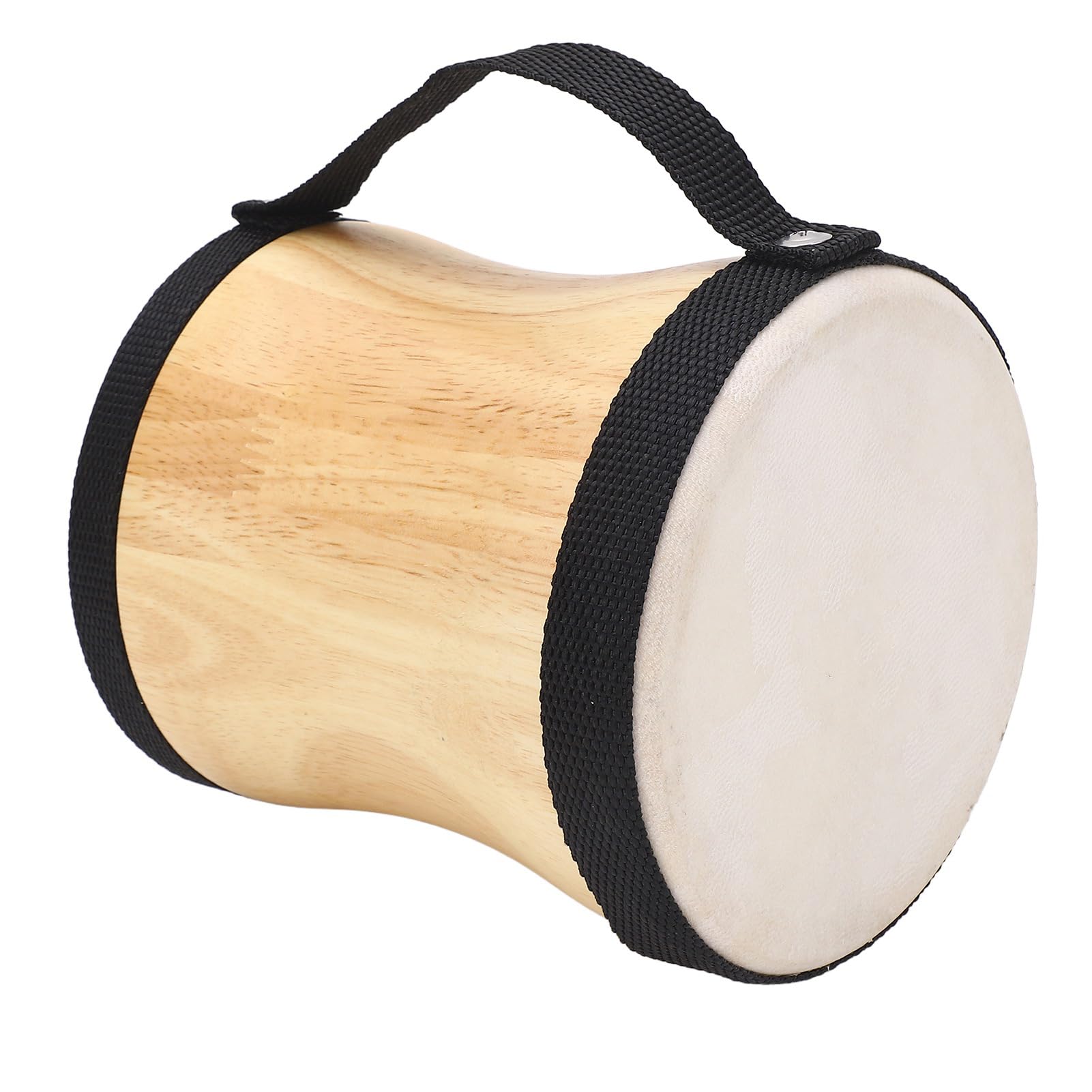 Irfora Conga-Trommel, Bongo-Trommel, Handklatschertrommel, Kleine Größe, Geringes Gewicht, Holz und Oberseite aus Hochwertigem Schaffell, für Auftritte, Partys, Musikfestivals, Einfach (Schwarz)