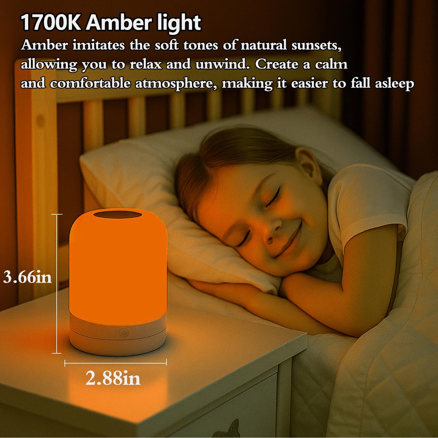 Amazon.com: ZEQIDOU Amber & Red Sleep Aid Night Light Dimmable 2