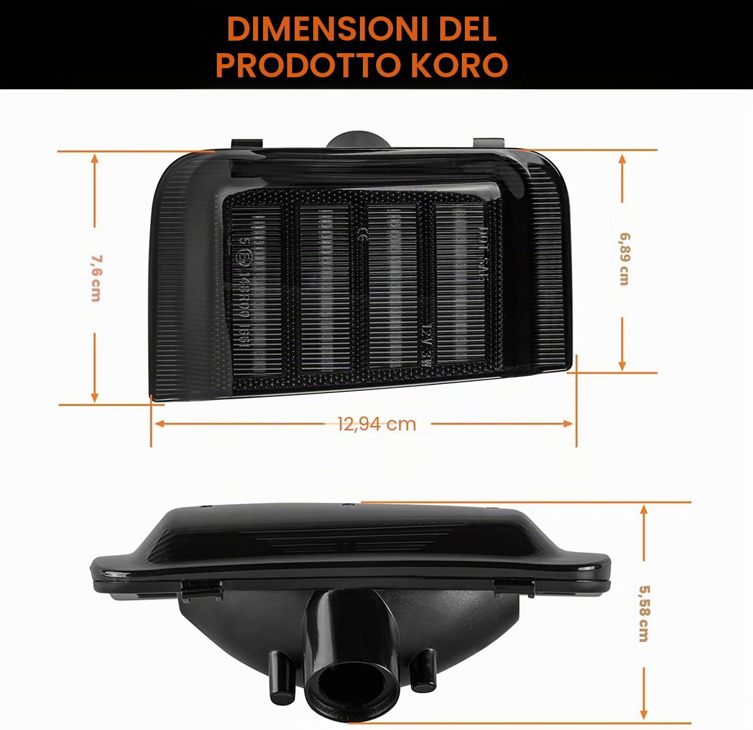 Frecce Specchietto a Dinamico Indicatori di direzione Specchietto Retrovisore Laterale Compatibile con Fi-at Ducato Peug-eot Boxer Citr-oen Jumper Relay Ra-m Promaster, 2 Pezzi Canbus