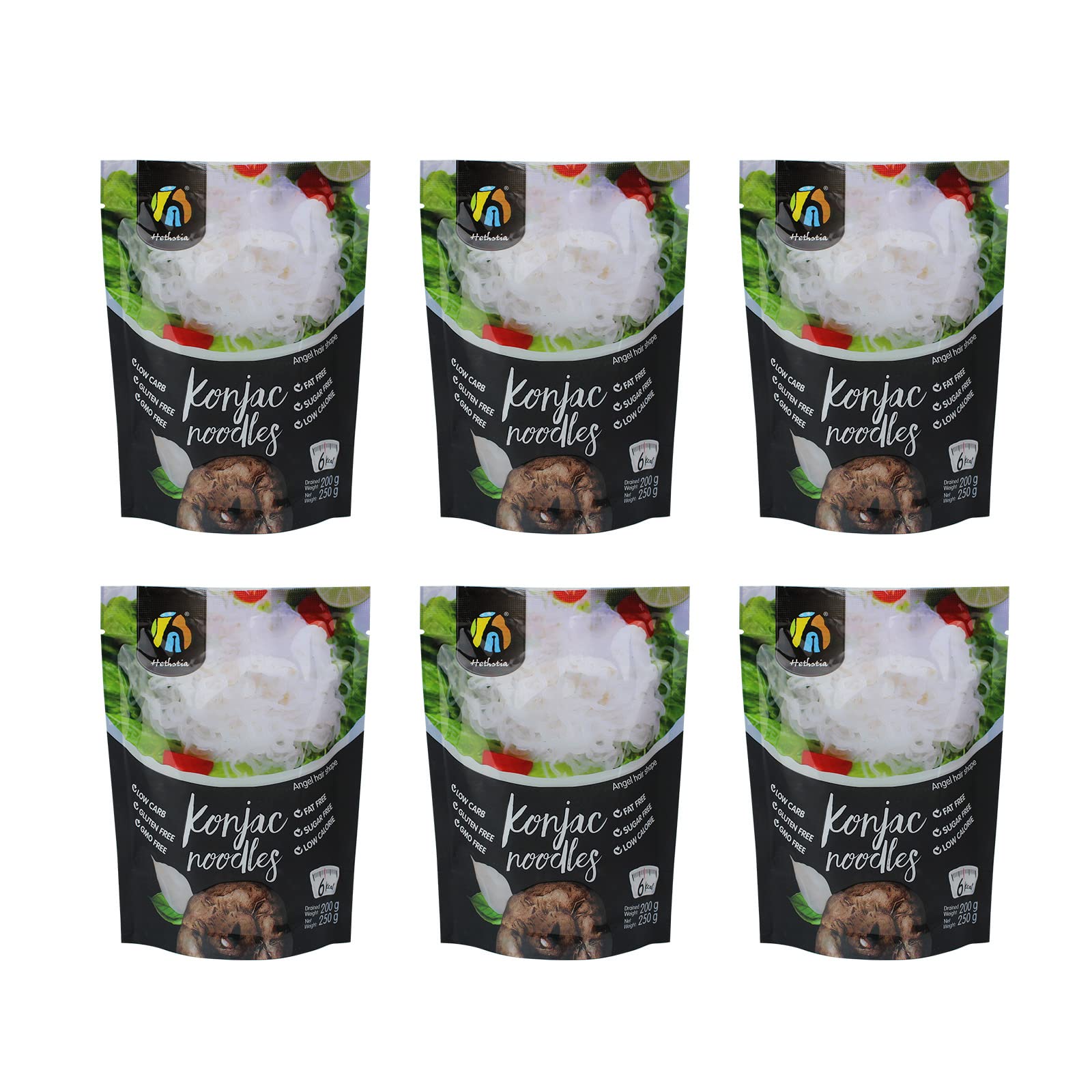 Hethstia Konjac Noodle Angel Hair Low Calorie Shirataki Noodle LowCarb
