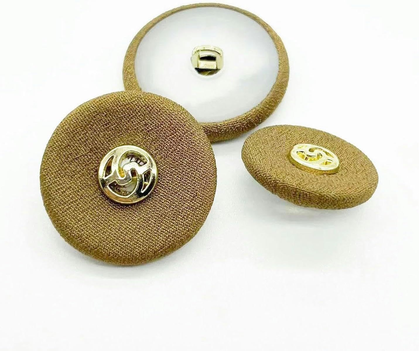 500 pezzi 18/23/25 mm Bottoni rotondi rivestiti in tessuto verde nero Bottoni in velluto con bottoni con gambo in metallo per vestiti artigianato cucito-Verde scuro-36L=23MM 500 pezzi