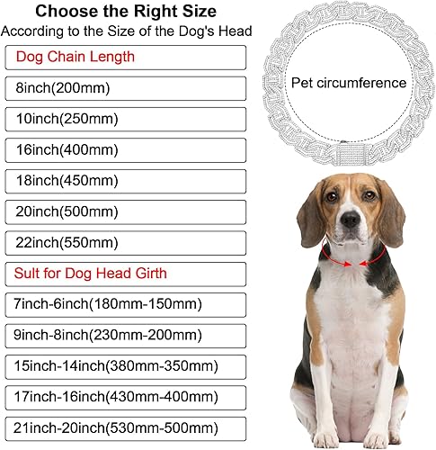 Miniatura 5 de Collar de perro con diamantes con purpurina, collar de metal plateado con diseño de hebilla segura, accesorios de joyería para mascotas, para perros