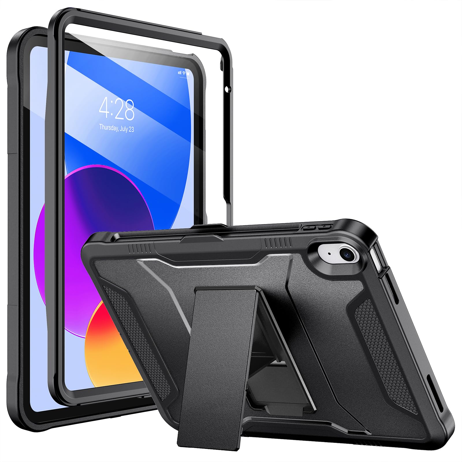 Soke Case for iPad (A16) 11th Generation 11-inch 2025, iPad 10th Generation 10.9-inch 2022, with Built-in Screen Protector and Kickstand, Rugged Full Body Protective Cover - Black — Amazon image 28