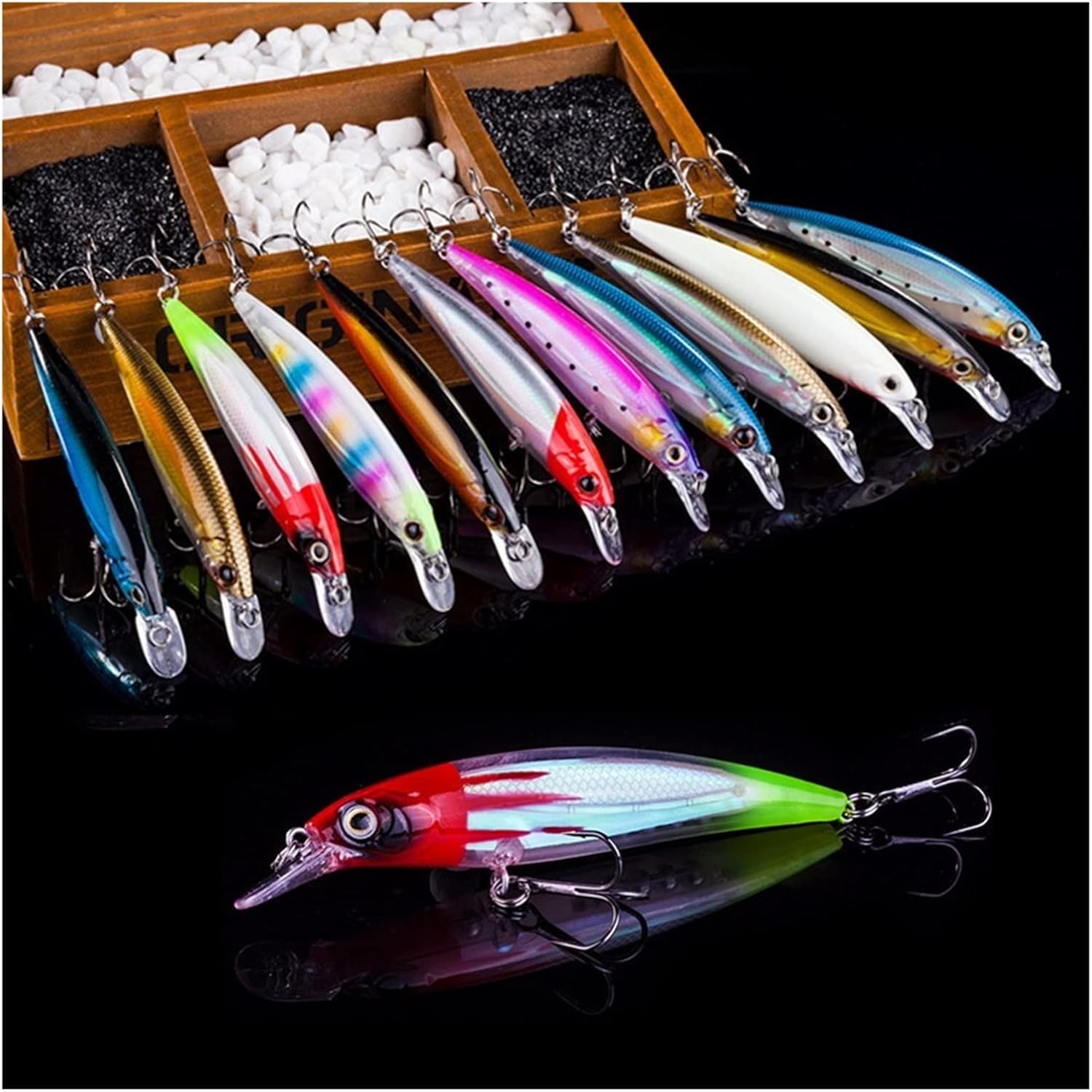 10pcs/lot Lure for Fishing Wobblers Spoon All Goods for Fish Lures Minnow 11cm Artificial Bait Pencil Feeder Luminous