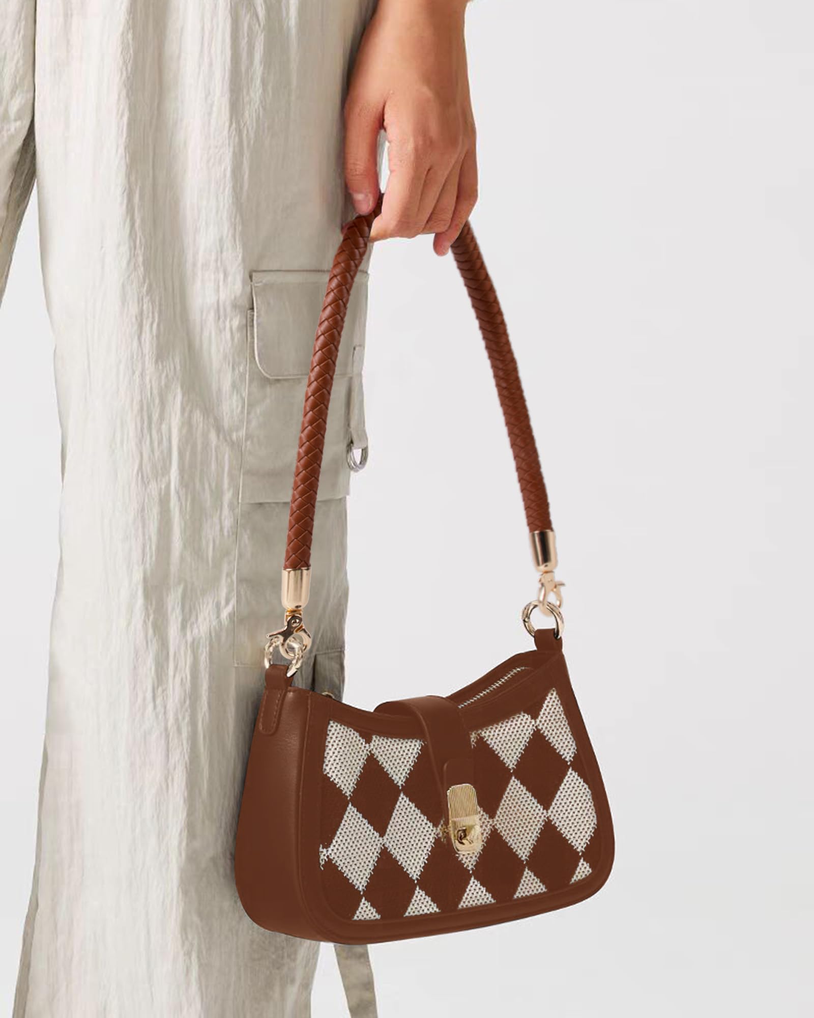 2 Pièces Sangle D'Épaule En PU Cuir - Anse Sac à Main Remplacement 40cm Avec Boucles Métal - Noir