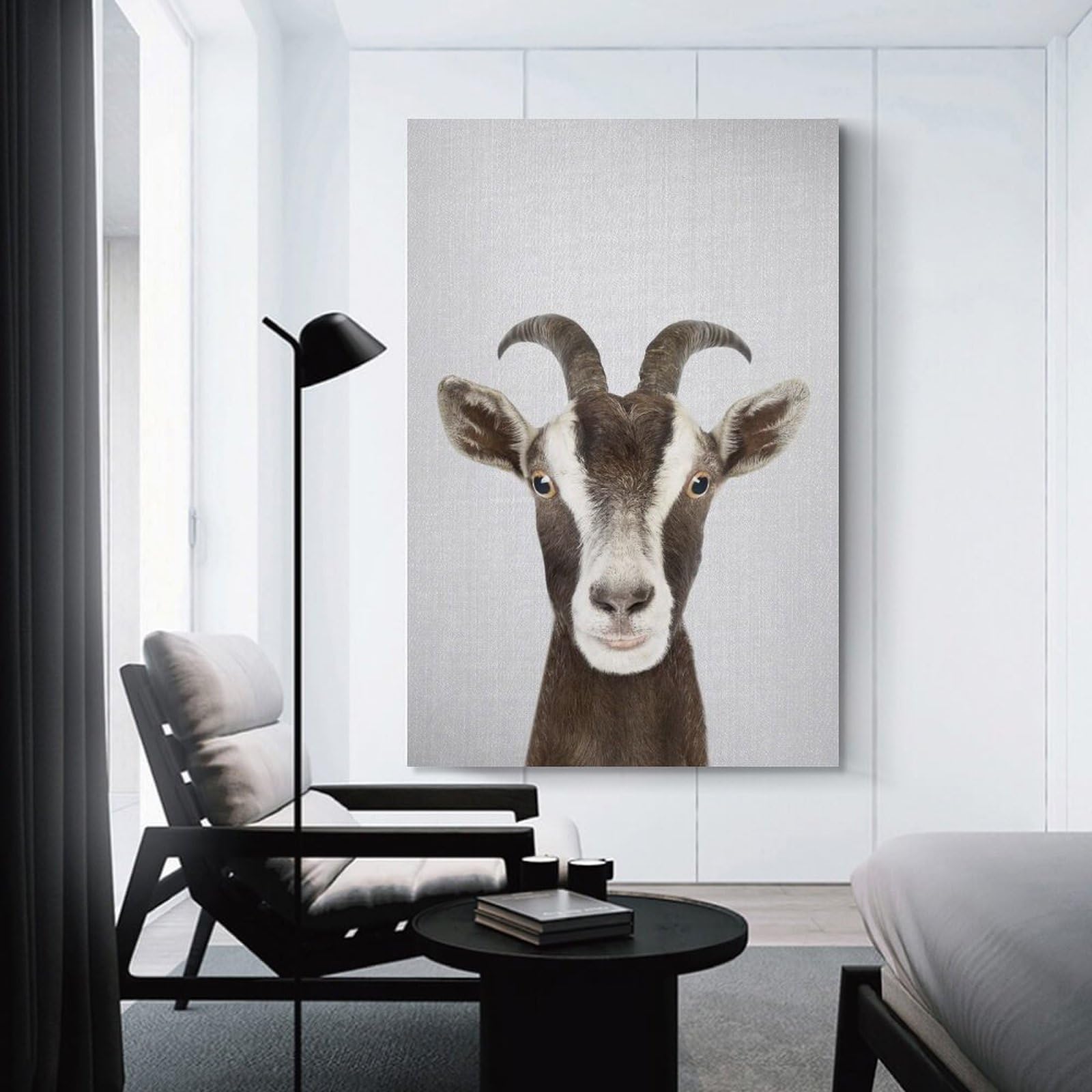 Junmoney Goat Colorful Room Decor Wall Art 20x30inch(50x75cm), for Entrance Spaces, Stair Walls Or Halls, A Neat Decor Update for Hallways