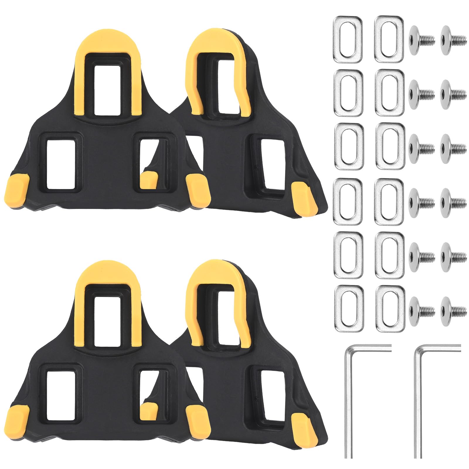 Pinsync Road Bike Cleats Compatible with SPD Pedals, Self-Aligning, 4 Pack