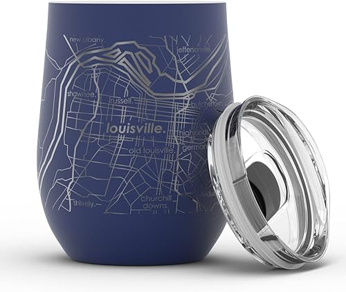 Vista 197 de Well Told Lexington Kentucky Map - Vaso de vino aislado con grabado de mapa de Kentucky, taza de acero inoxidable grabada (12 onzas, verde domingo)