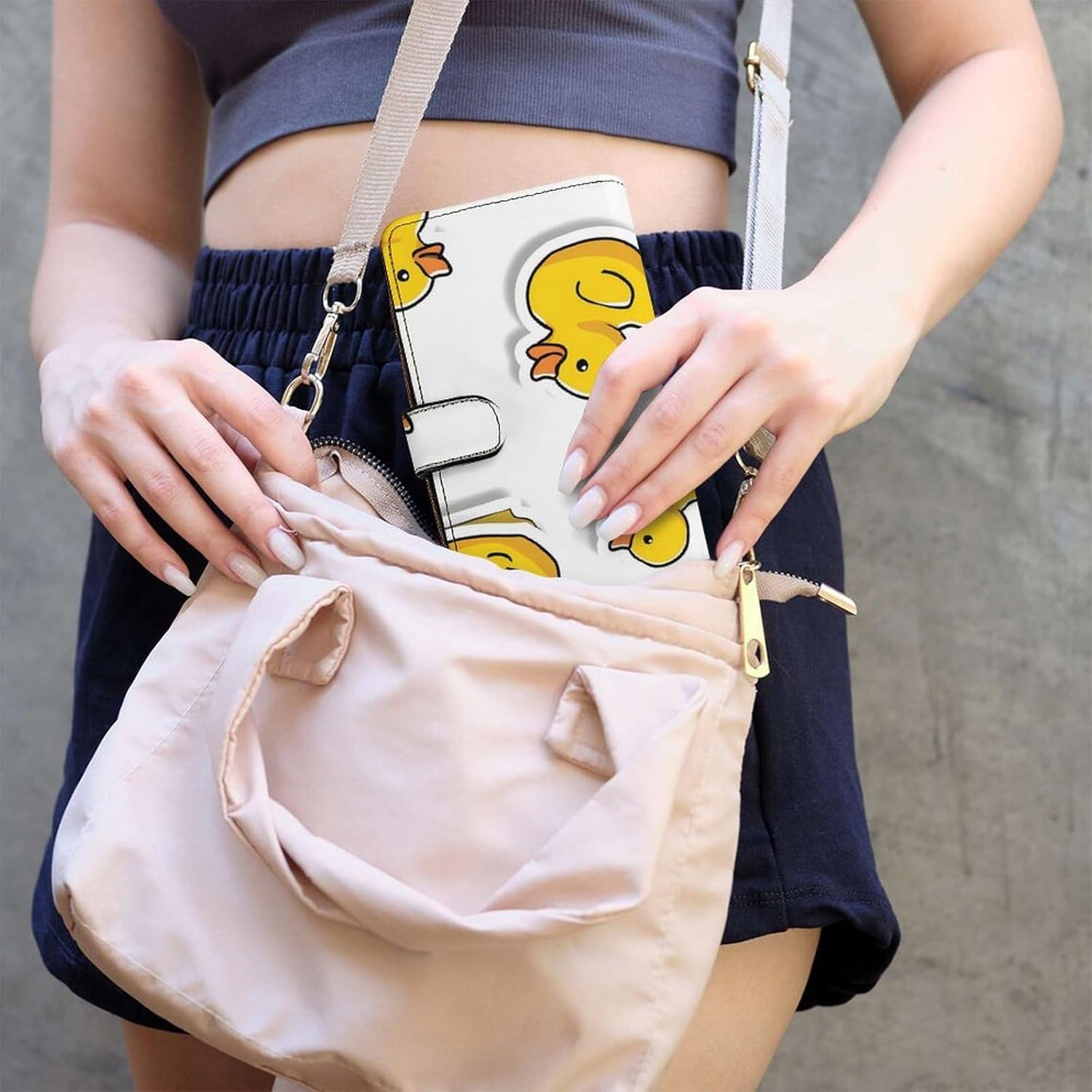 Yellow Rubber Ducks Women's Long Wallets Leather Purse Fold Clutch Credit Card Holder
