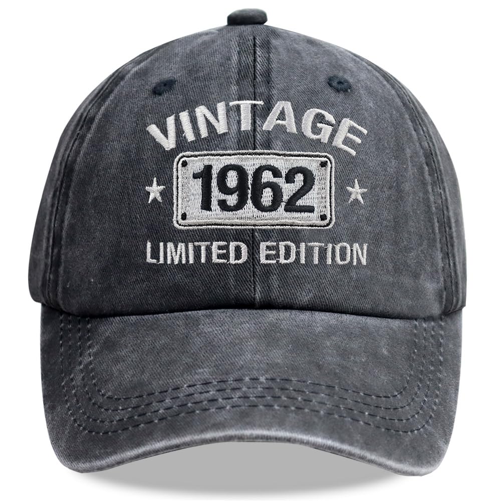 Vintage 1925-2005 Limited Edition Hats for Men Women, Personalized 21th-101th Birthday Gifts Retirement