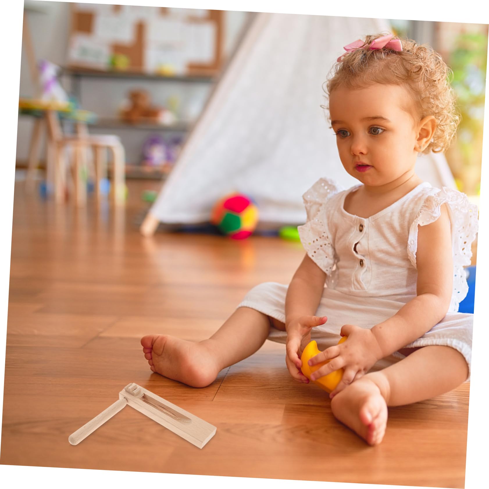 Totority 4Pcs Castanets for Smooth Surface Ratchet Safe Musical Instruments for Creative Play and Music Exploration