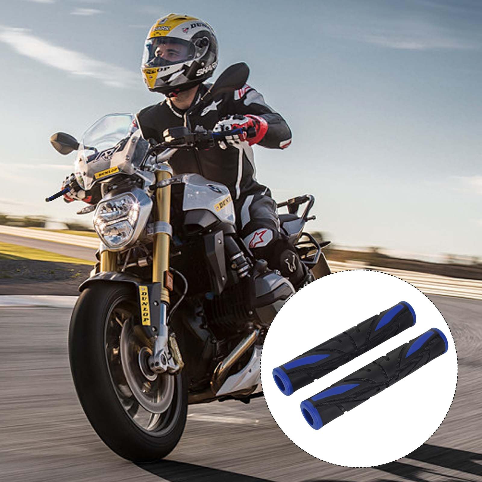 Zimoer 2 Pezzi Copertura della Maniglia del Freno per Moto, Copri Leva Freno Frizione Copertura in Gomma, Protezione Impermeabile Leva Freno, Maniglia Copertura Protettiva per Bicicletta Moto (Blu)