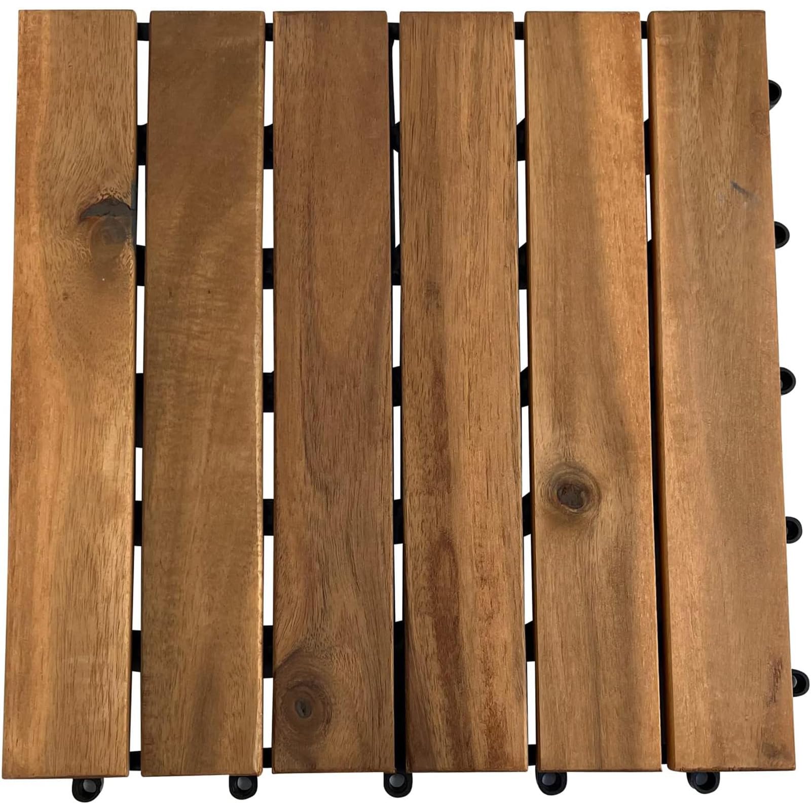 Holzfliesen 3m² Balkonfliesen 30x30cm Akazie Klicksystem