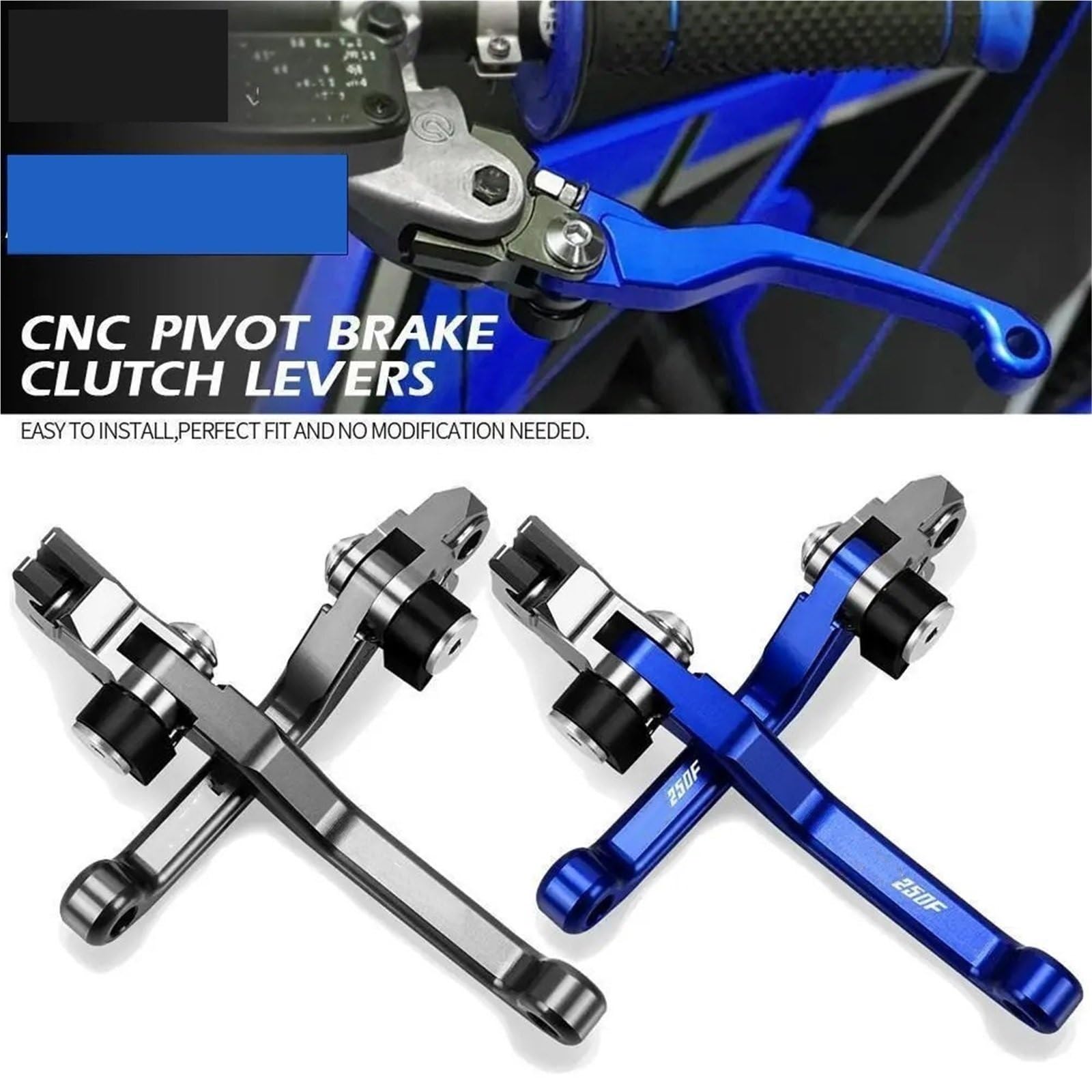 dźwignie sprzęgła motocykla Motocross składany obrotowy motocykl terenowy CNC dźwignie hamulca sprzęgła uchwyt kabla pasuje do YAMAHA YZ250F 2009 2010-2022 YZ250F(A pair red)