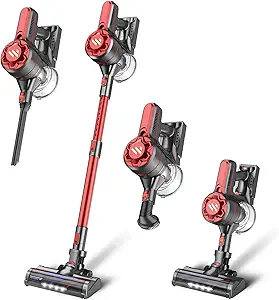 Vacuum Cleaners for Home, Cordless Vacuum Cleaner with 80000 RPM High-Speed Brushless Motor, 2200mAh Powerful Lithium Batteries, 5 Stages High Efficiency Filtration, Up to 30 Mins Runtime Vacuum