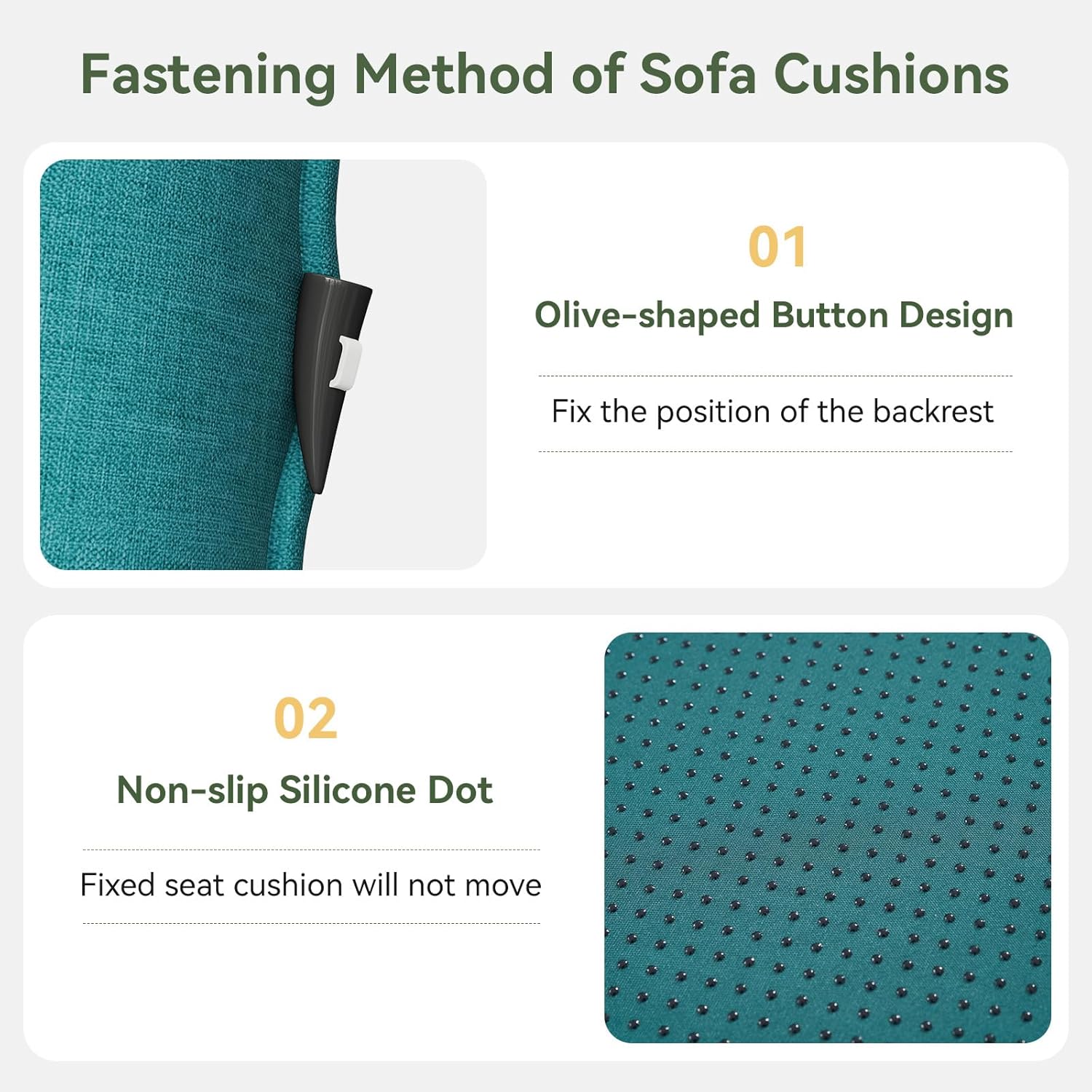 Replacement Cushions for Outdoor Furniture, 7-Piece Outdoor Cushions for Patio Furniture, Deep Seat, Waterproof & Fade Resistant Couch Cushion for 4-Seat Patio Conversation Sets, Sky Blue