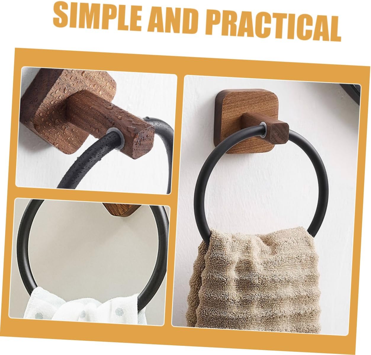 Hand Towel Ring for Bathroom Kitchen Towel Holder Modern Style Towel Holder Wall Mount