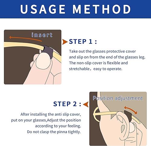 Miniatura 6 de Antideslizante para gafas con gancho cómodo de silicona para patillas, retenedor de manga, gafas de sol