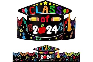 WaaHome Kids Class of 2024 Kindergarten Graduation Cap Bulk