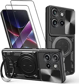 Capa para Edge 60 Neo e Edge 50 Neo Motorola Moto Capinha à prova de choque - com protetor de tela, suporte para anel