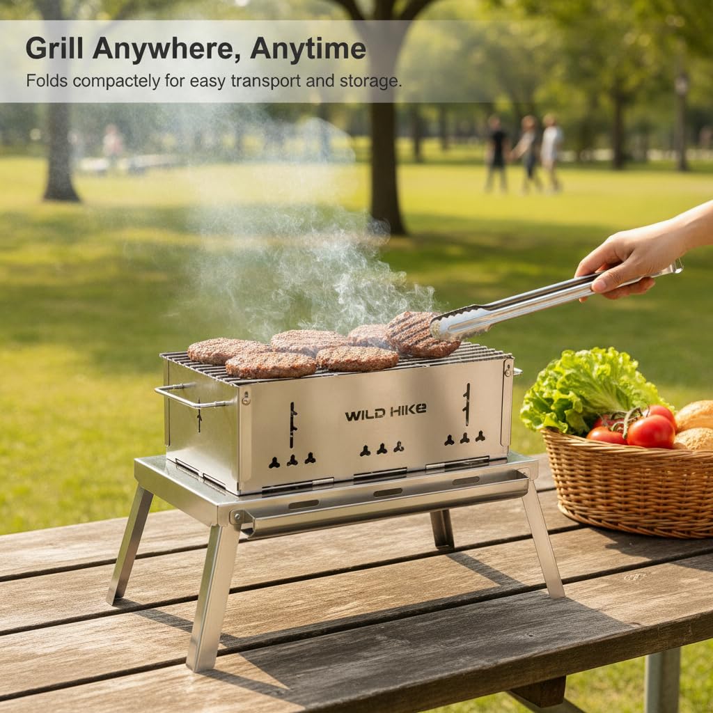 Barbecue Portatile Acciaio, size to 2