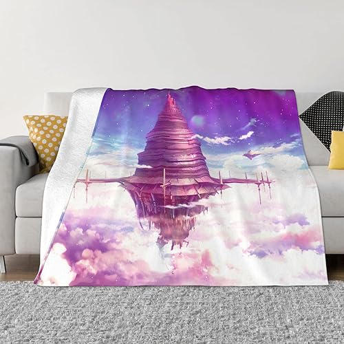 Miniatura 4 de Manta de franela de dibujos animados, arte de espada de anime, manta en línea para sofá cama, aire acondicionado, manta de edredón súper suave y