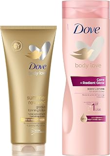 Dove DermaSpa Summer Revived Fair to Medium Tanning Lotion & Dove Body Love Care Radiant Glow Body Lotion 2 piece