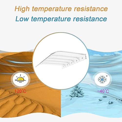 Miniatura 4 de KDDEON Toldo moderno de policarbonato para puerta delantera, toldo curvado para ventana, toldo para puerta, toldo para patio, toldo invisible para