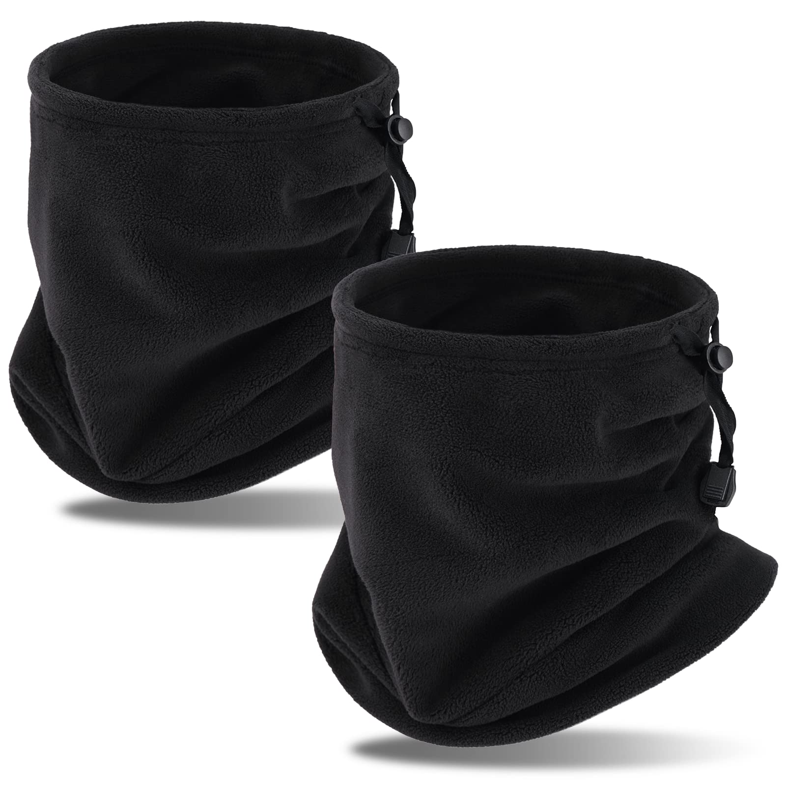 ArcwegNeck Warmer Thermal Snood for Men and Women with Drawstring Tube Scarf Fleece Face Warmer Neck Gaiter Winter Scarf for Skiing, Motorcycle, Snowboard, Cycling