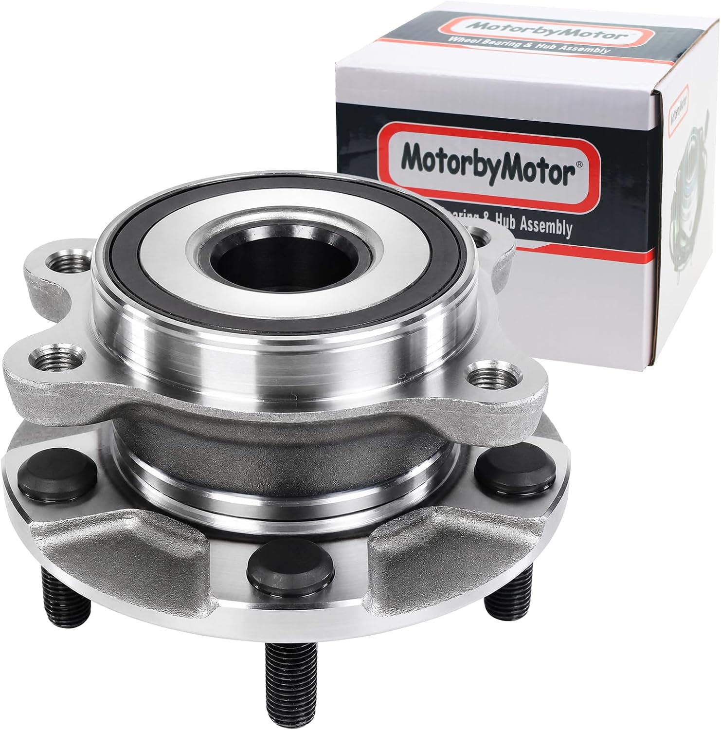 MotorbyMotor 513258 Front Wheel Bearing Hub Assembly with ABS 5 Lugs Fits for 2006-2018 Toyota Rav4, 2016-2020 Toyota Mirai, 2011-2016 Scion TC (Manual Transmission Only)