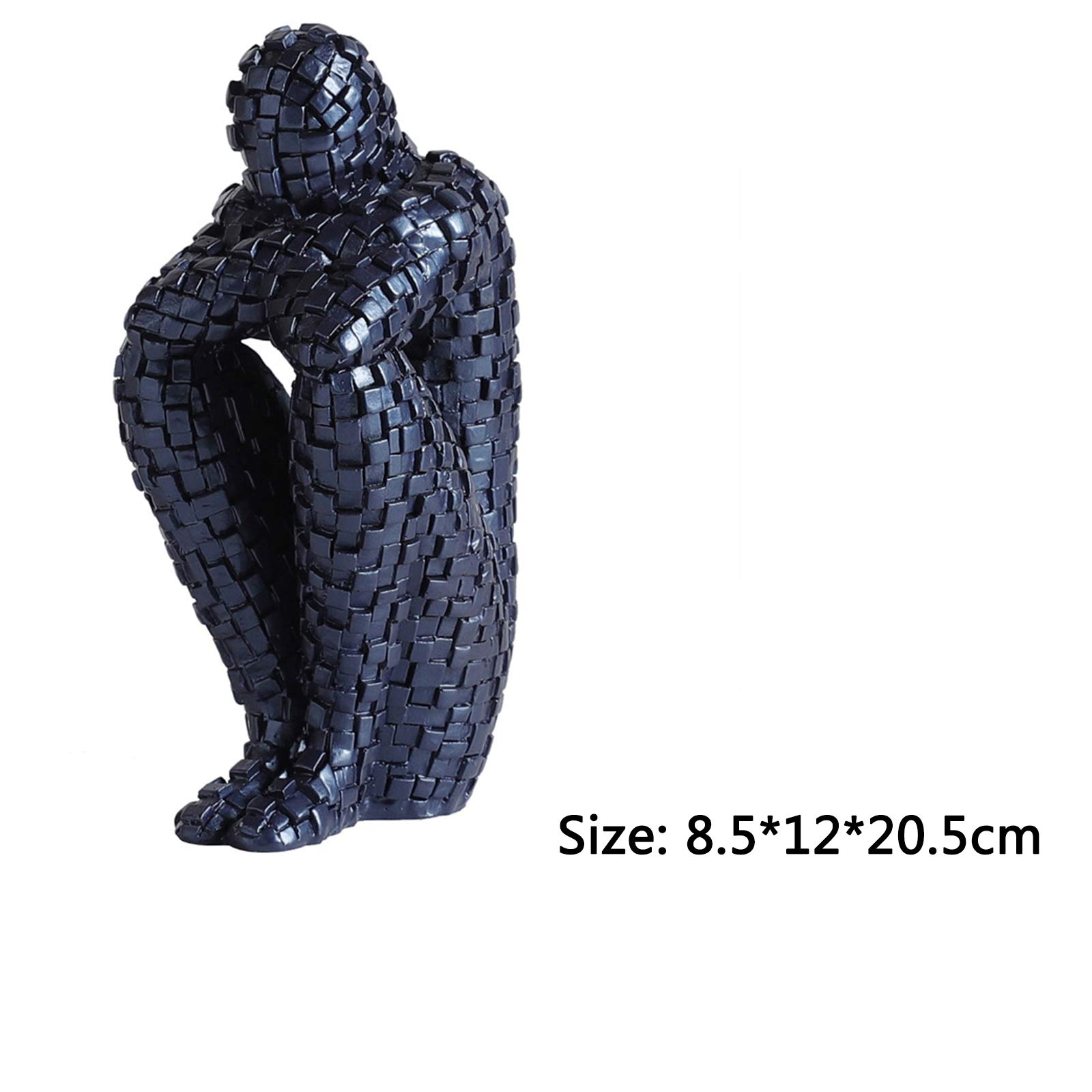 Decorazioni per la Statua del pensatore per la casa, Scultura Astratta Moderna in Resina per Ufficio, scaffale per scrivania, Decorazione per scaffali, Compleanno, Blu
