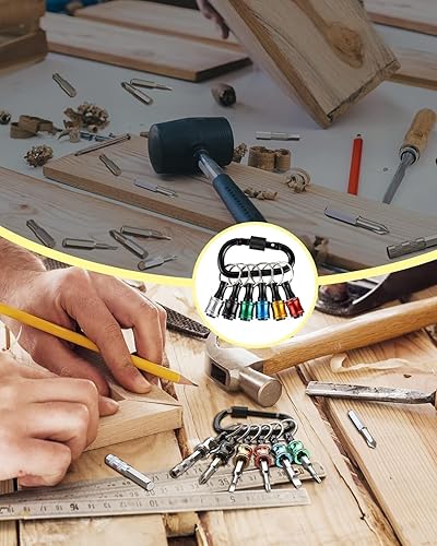 Vista 7 de Katerk - 6 unidades de 1/4 de pulgada con vástago hexagonal de aleación de aluminio para destornillador, ligero, cambio rápido, barra de extensión