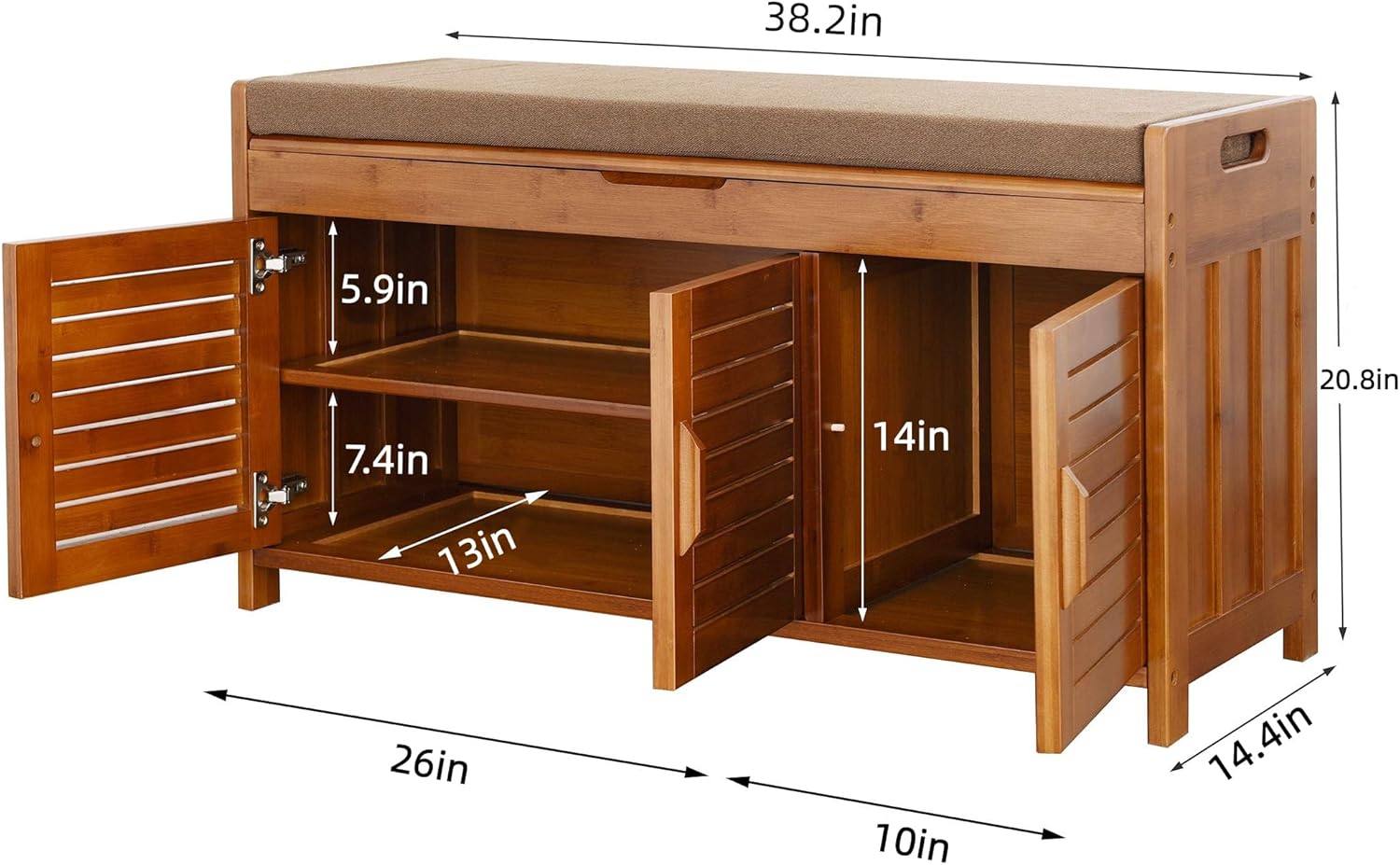 Shoe Bench & Shoe Cabinet & Shoe Storage Bench Shoe Rack Entryway Storage Bench Shoe Cabinet Bench with Hidden Storage Space (XXX-Large(new Upgrade)