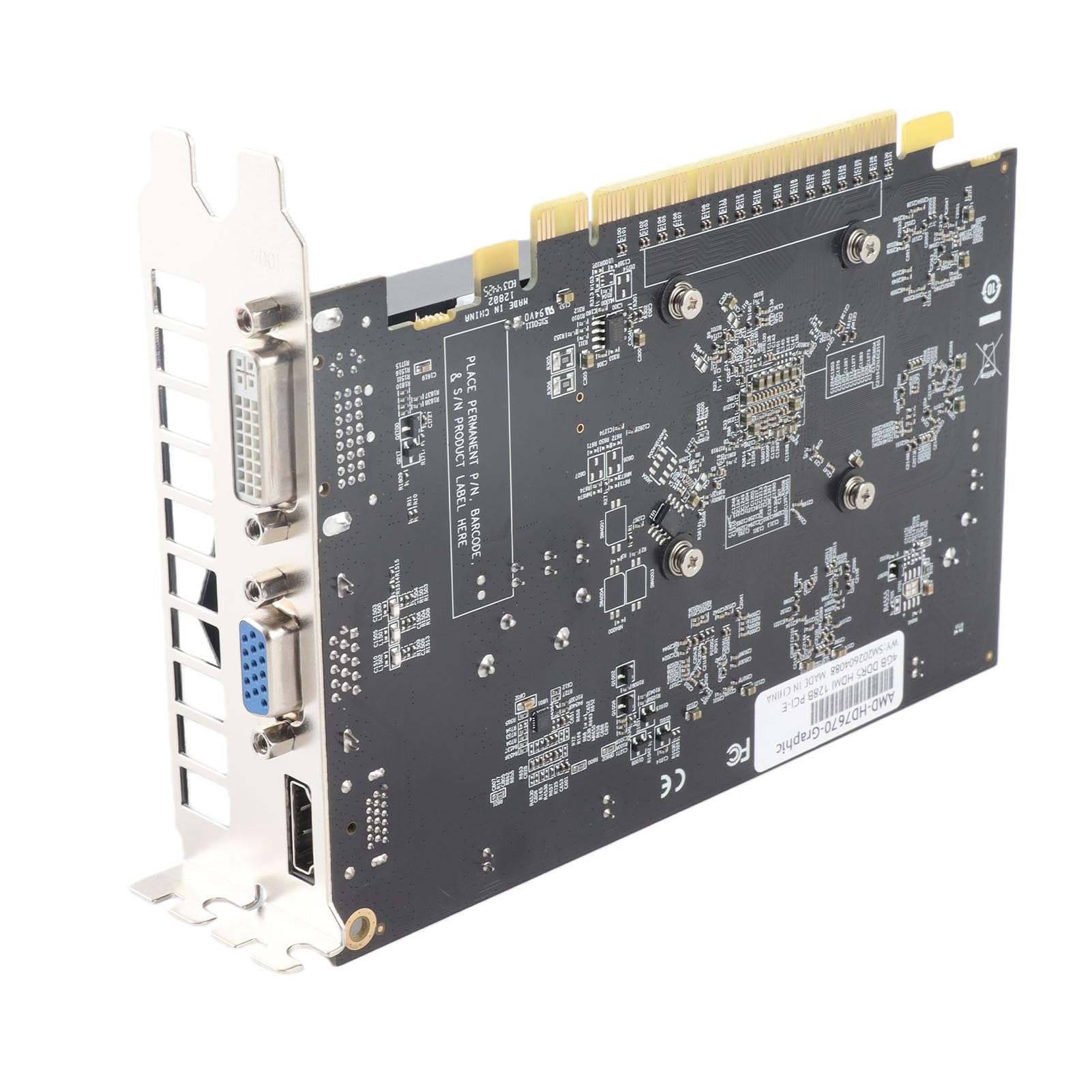 Scheda Grafica Radeon HD7670 GDDR5 da 4 GB, GPU da Gioco Ad Alte Prestazioni con Interfaccia a 128 Bit, PCI Express X16 2.1, Supporto DirectX 11