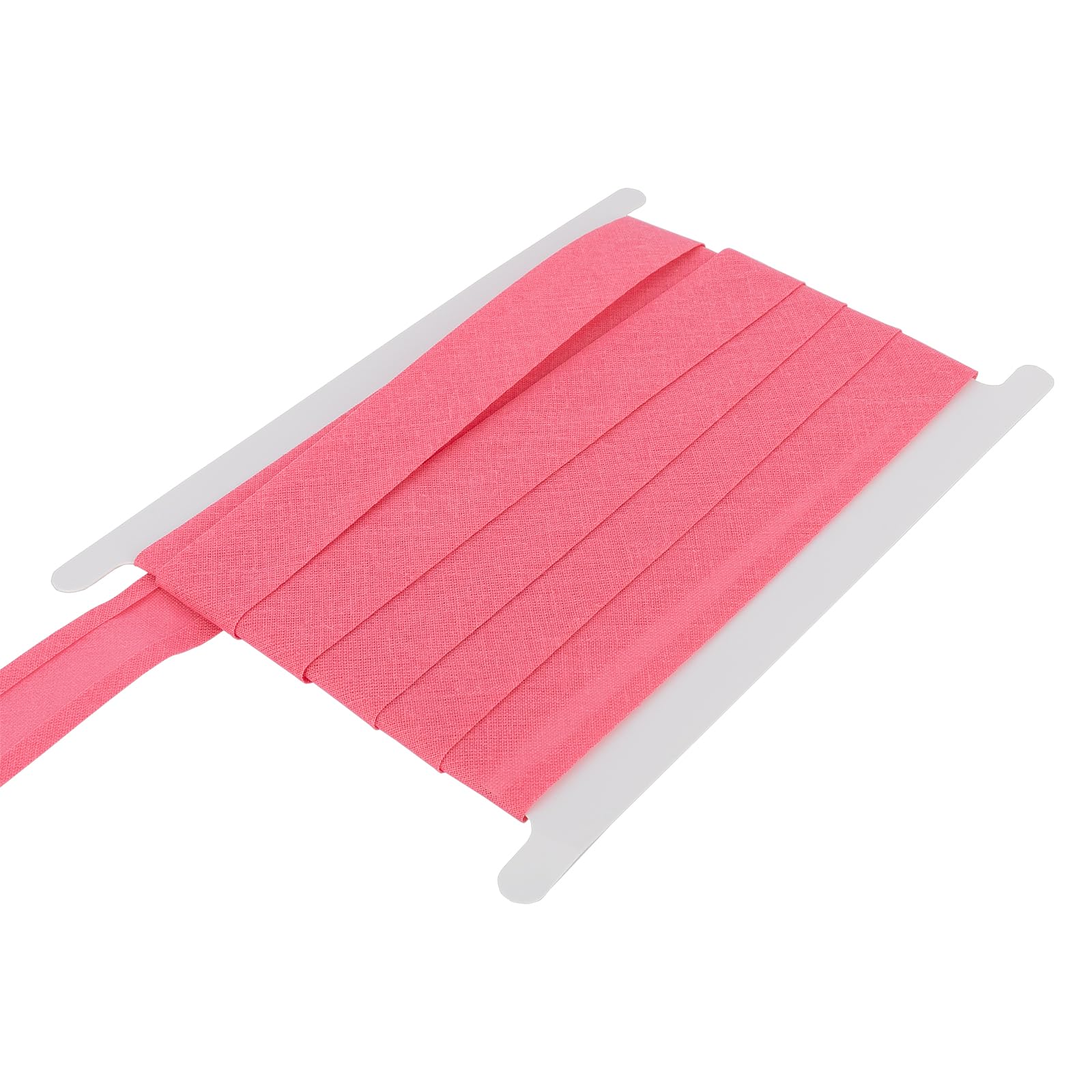 CRAFT Queen LTD Cotton Bias Binding Tape 1 Inch 25mm Wide - Sewing Tape for Haberdashery, Seam and Bunting Black White Red Navy Cream, Sewing Trimmings (Candy Pink,25m)