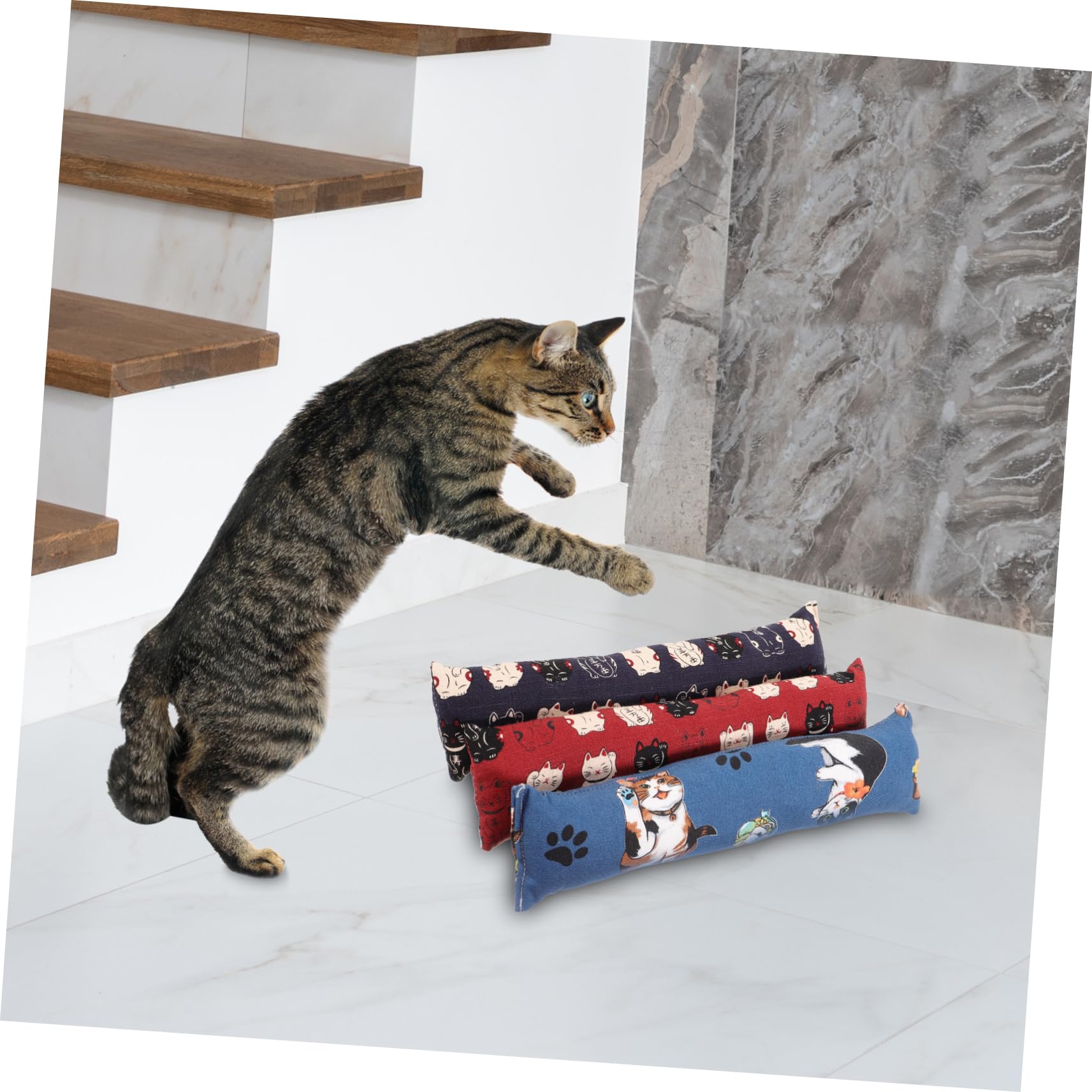 Happyyami 9pièces Jouets Coussin De Cataire pour Chats Jouets Interactifs De Morsure Jeu pour Chats Intérieur Motifs Aléatoires