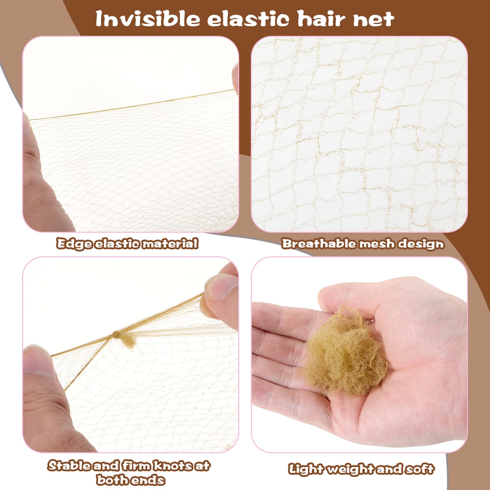 Giantree Redes para moños invisibles pelo 20 uds con 50 horquillas U para ballet