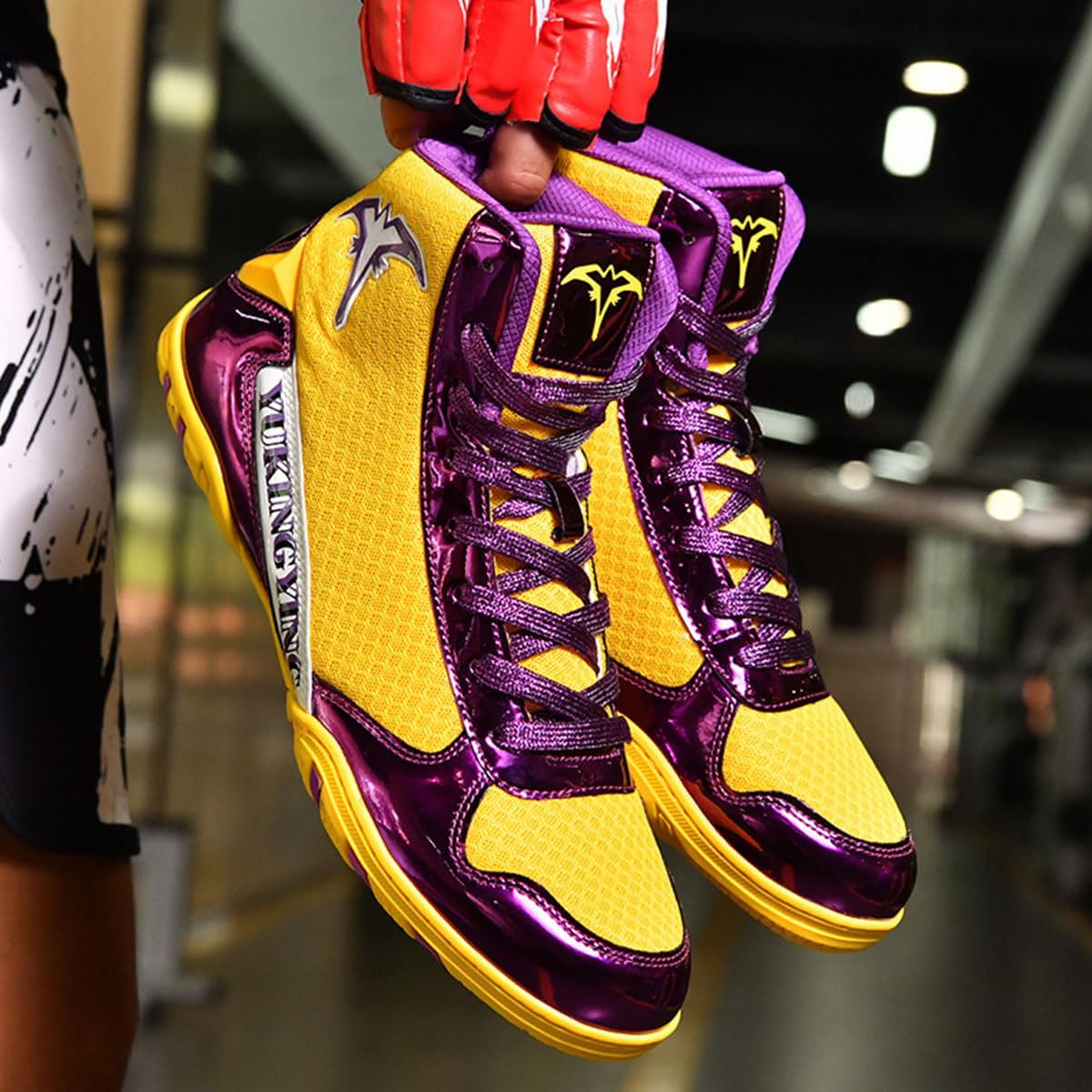 Zapatos de Boxeo para Hombre, Mujer Zapatillas de Lucha Libre Antideslizantes Lightweight Mesh, Shock Absorption para Deportes de Combate