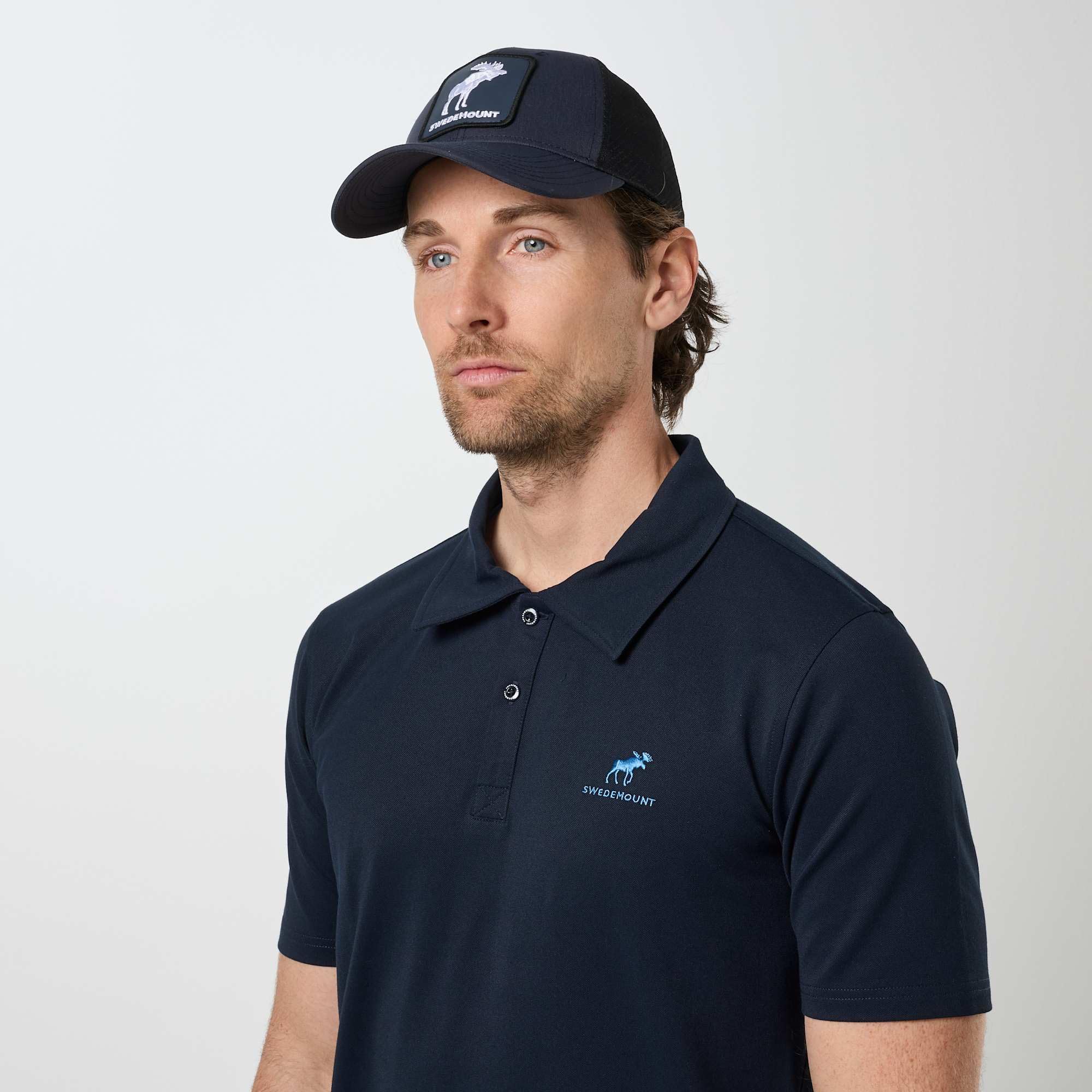 Swedemount Elk Polo męska koszulka polo z krótkim rękawem szybkoschnąca