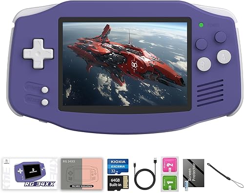 RG34XX Consolas de juegos de mano retro RG34XX consola clásica retro para juegos 32+64G Tarjeta precargada Juegos 5000+ rg34xx Consola de juegos
