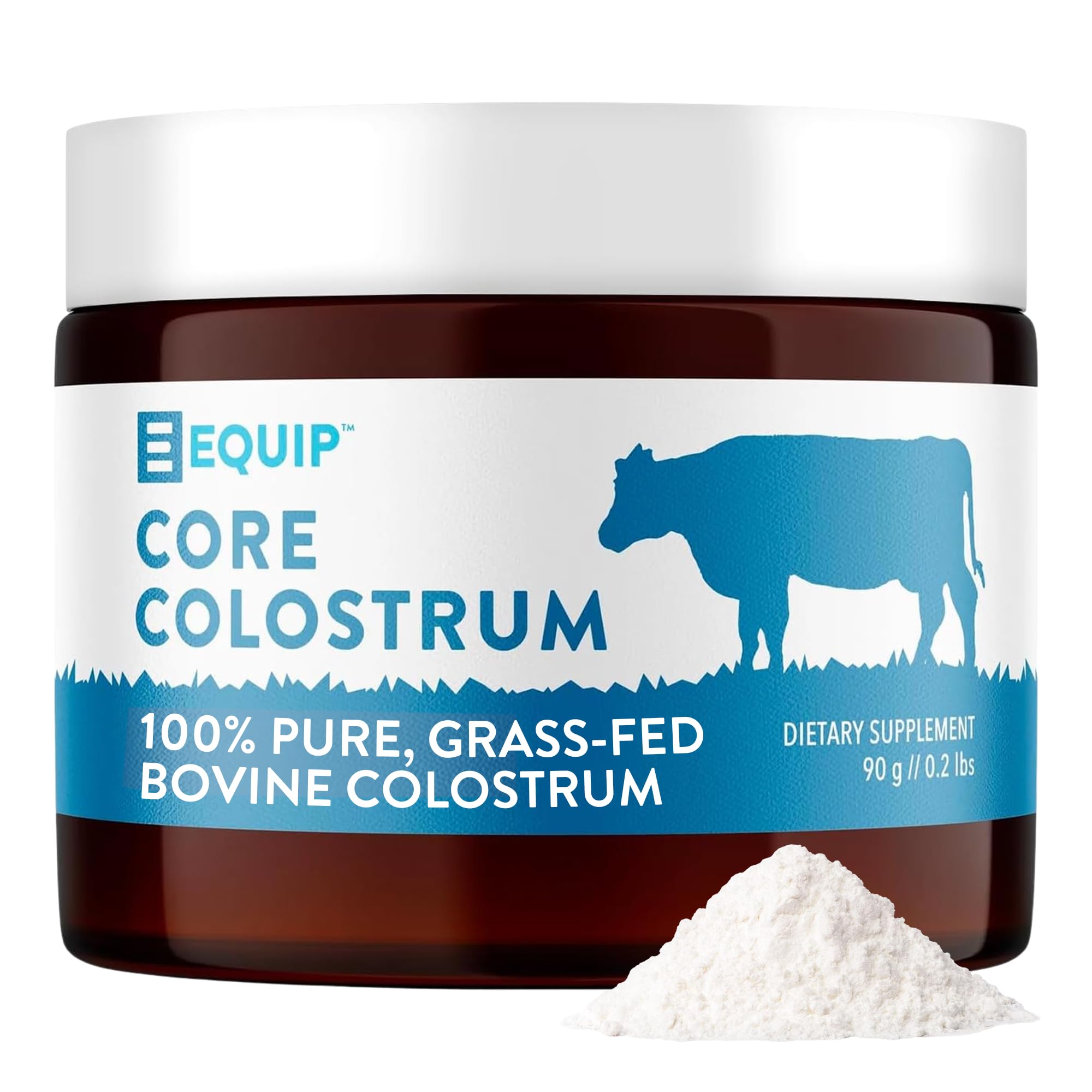 Equip Foods Core Colostrum - Grass Fed Bovine Colostrum Supplement - Gluten-Free, Non-GMO - Keto Friendly - Support Immune, Skin and Gut Health - Lactoferrin Supplement - 30 Servings - Unflavored