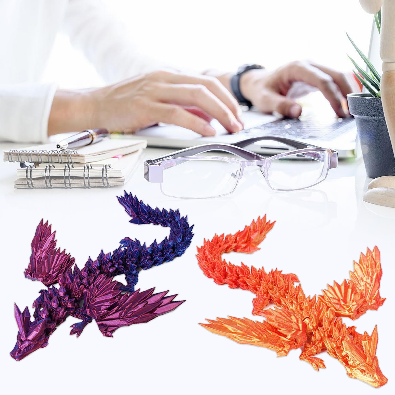 Dragon Articulé Ailé et Son Oeuf Imprimé en 3D Décoration Univers Dragon Articulé Ailé et Son Oeuf Imprimé en 3D Décoration Univers